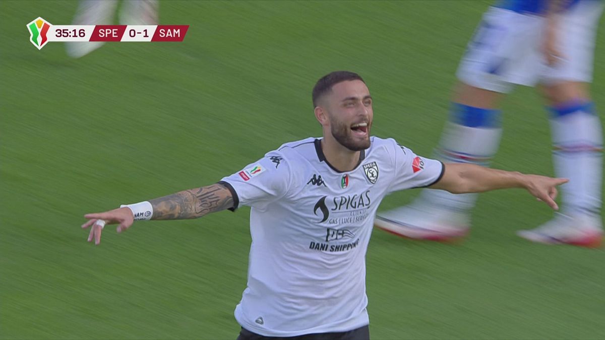 Spezia-Sampdoria 1-1 (5-3 d.c.r): gli highlights