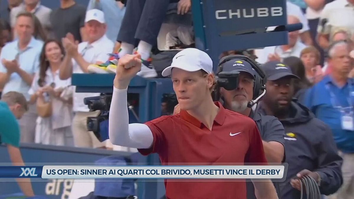 US Open : Sinner ai quarti col brivido, Musetti vince il derby