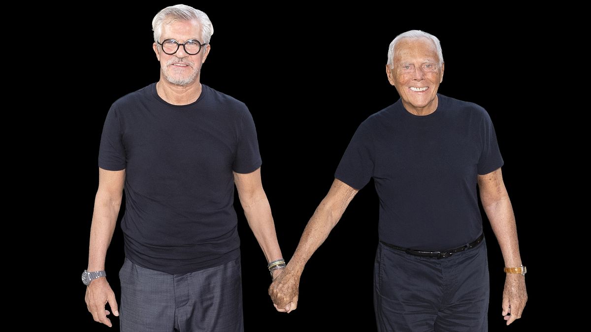 Leo Dell'Orco e Giorgio Armani (credit: SGP)