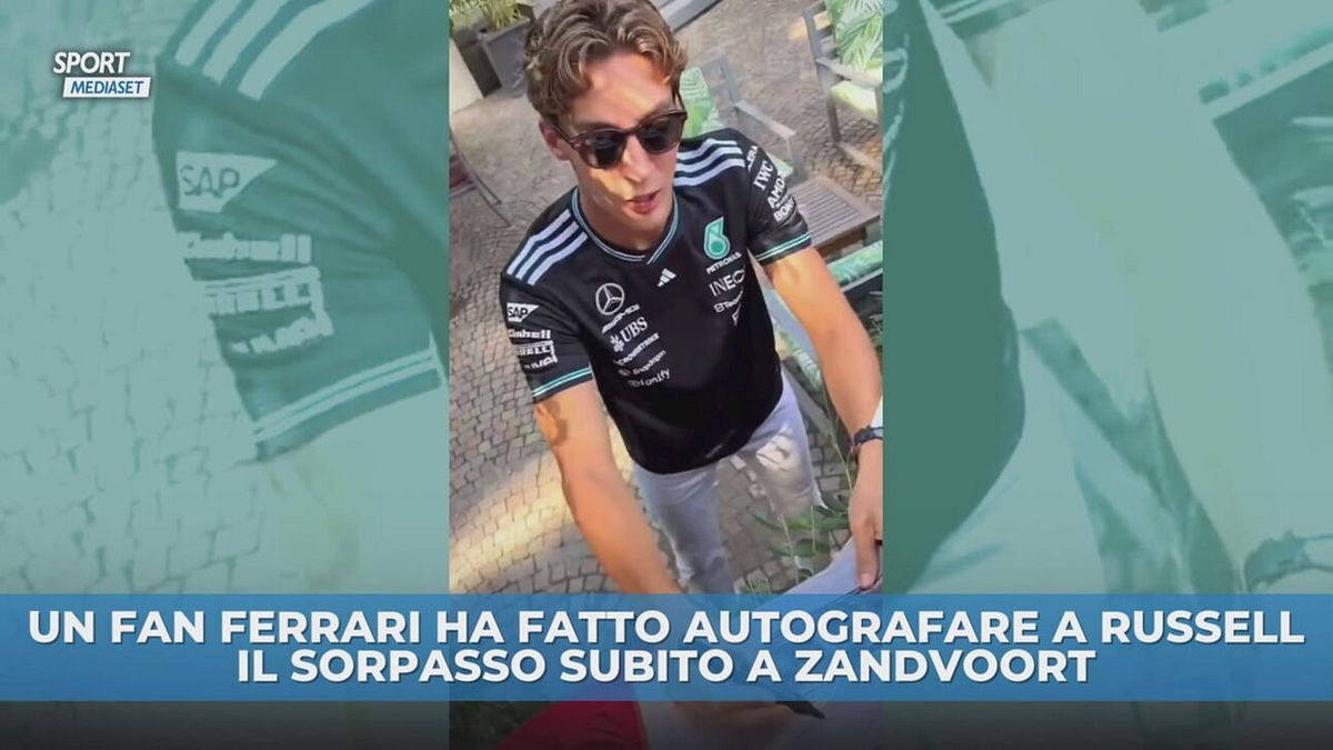 Tifoso Ferrari "scherza" con Russell