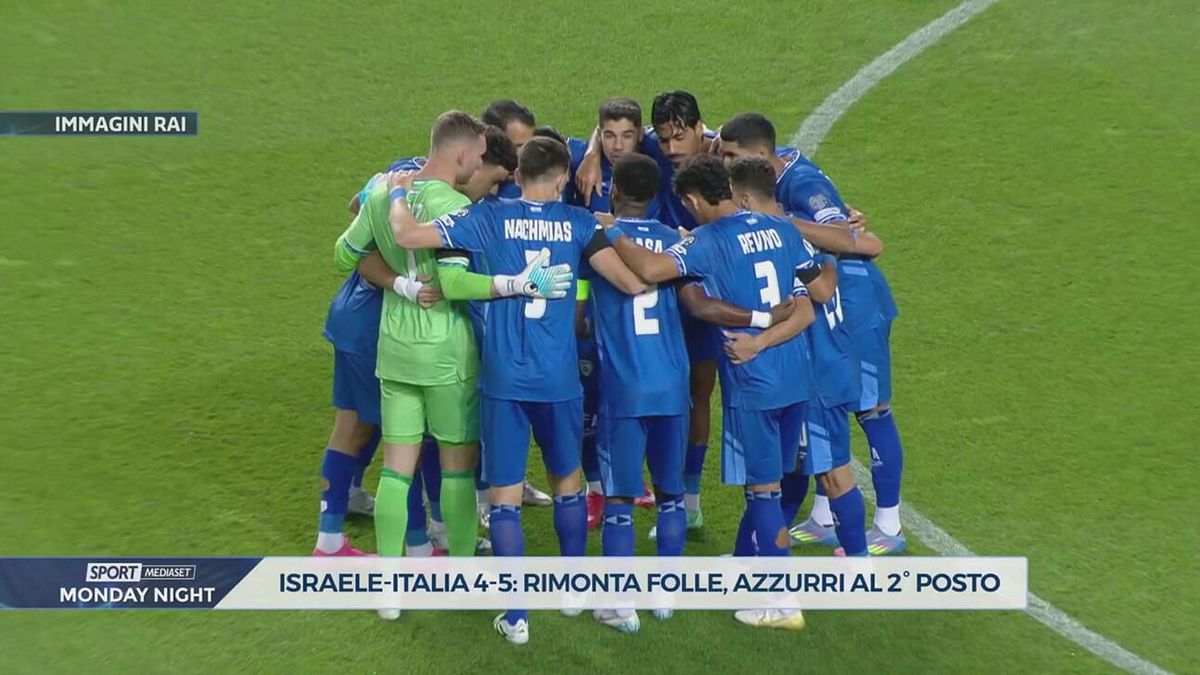 Israele-Italia 4-5: rimonta folle per gli azzurri