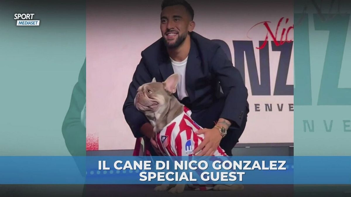 Nico Gonzalez presentato all'Atletico, ma il suo cane si prende la scena