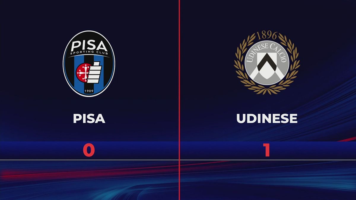 Pisa-Udinese 0-1: gli highlights