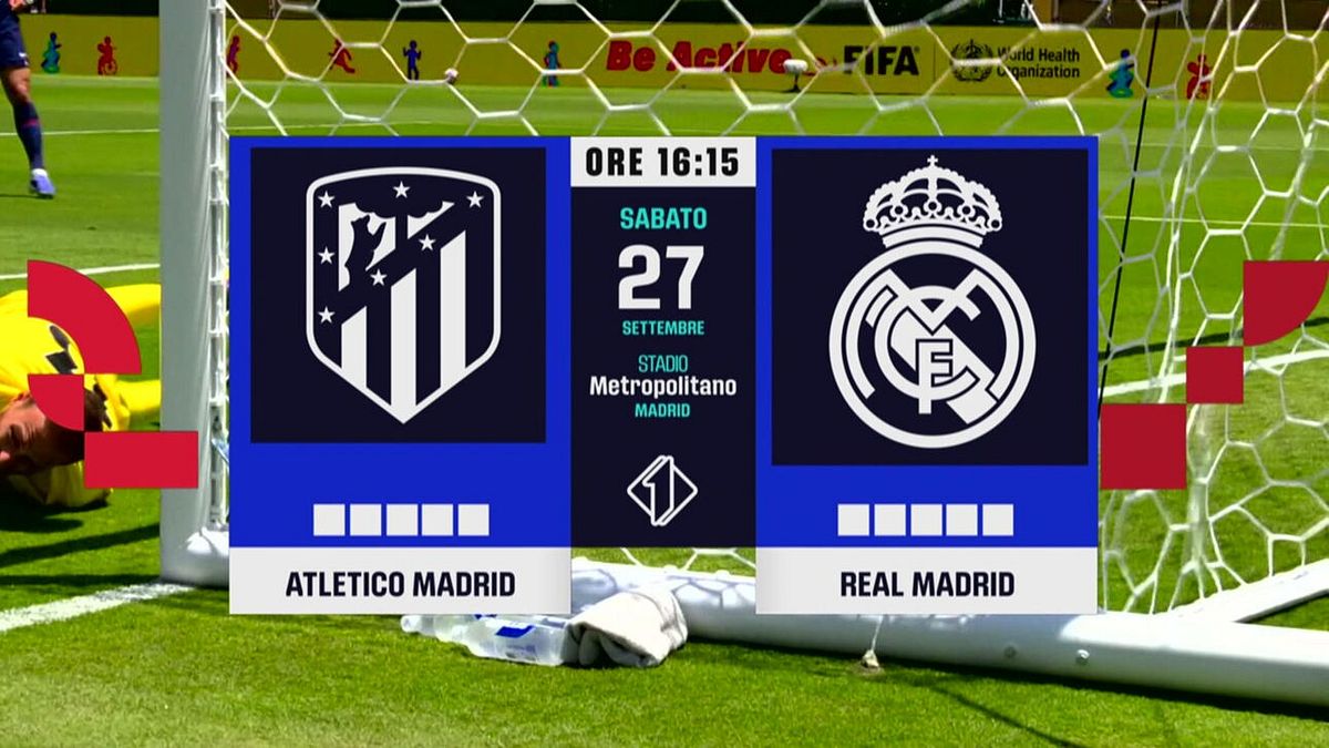 Atletico Madrid-Real Madrid: sabato 27 settembre alle 16.15 su Italia 1