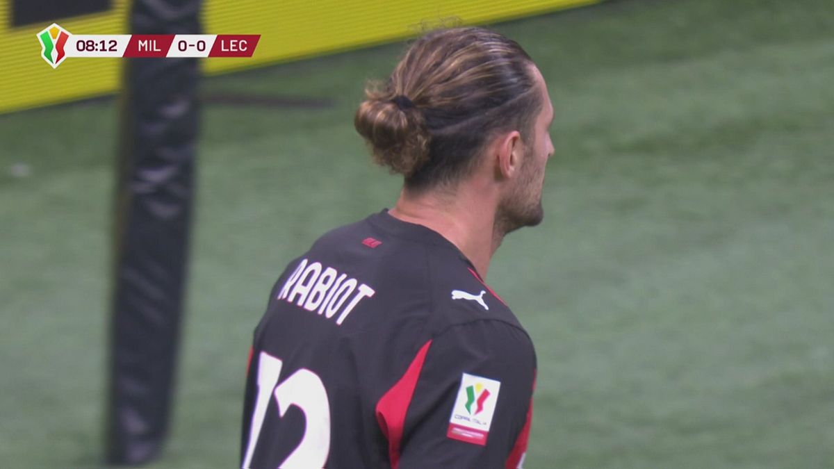 9' | Rabiot sfiora il vantaggio (Milan-Lecce 0-0)