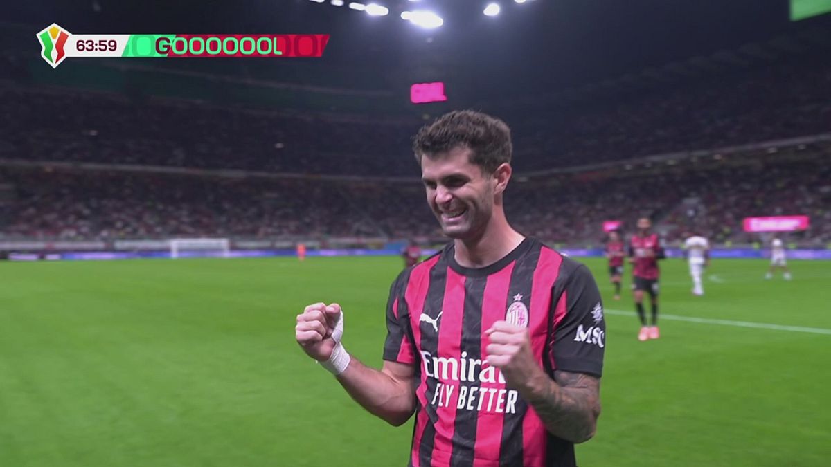 64' | Gol di Pulisic (Milan-Lecce 3-0)