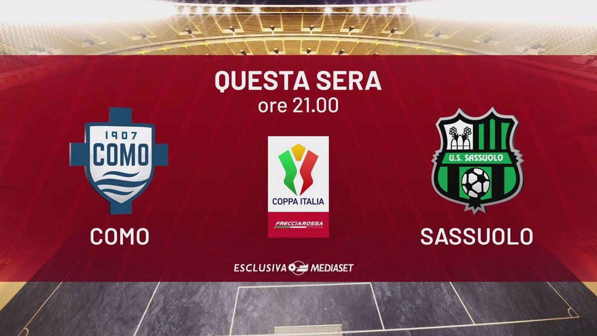 Como-Sassuolo: mercoledì 24 settembre alle 21.00