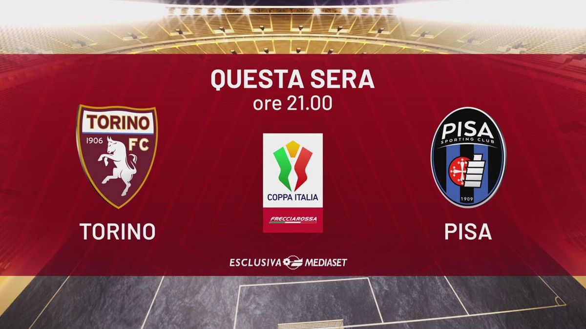 Torino-Pisa: giovedì 25 settembre alle 21.00
