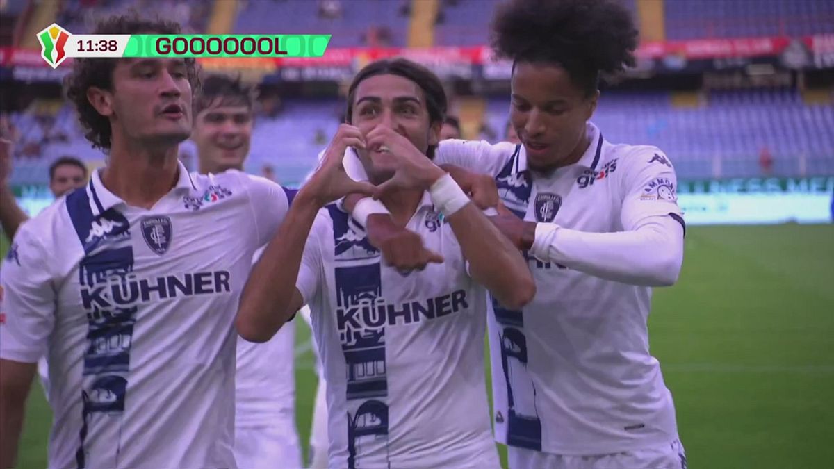La punizione di Saporiti sorprende Leali, Genoa-Empoli 0-1