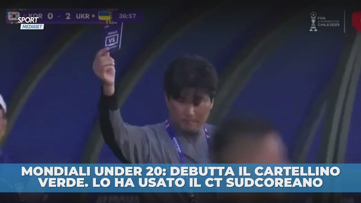 Ai mondiali U20 debutta il cartellino verde