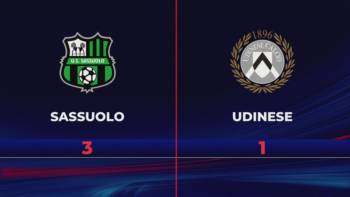 Sassuolo-Udinese 3-1: gli highlights