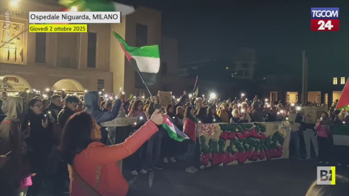 Luci davanti agli ospedali: l'iniziativa del personale sanitario per Gaza