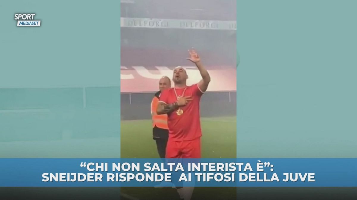 I tifosi della Juve stuzzicano Sneijder, la sua risposta non si fa attendere