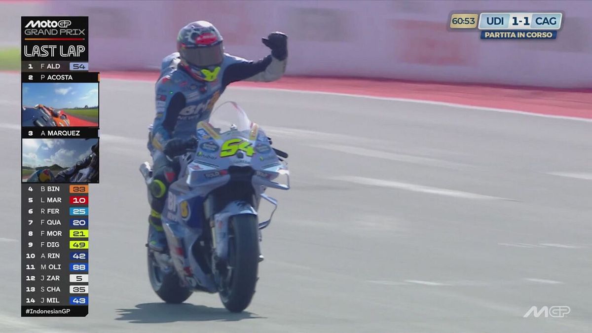MotoGp: vince Aldeguer, cadono Marquez e Bagnaia