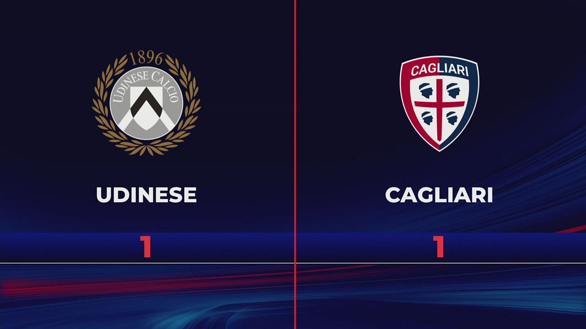 Udinese-Cagliari 1-1: gli highlights