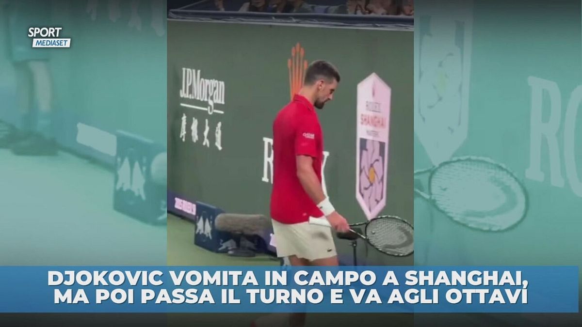 Djoko vomita in campo