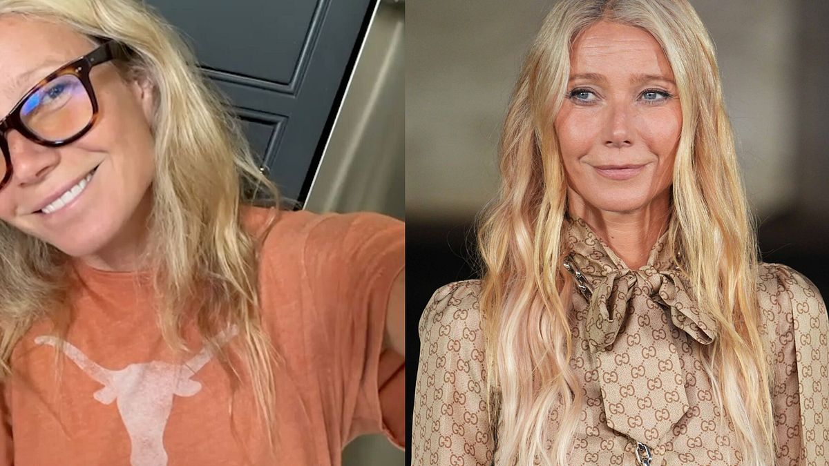 Gwyneth Paltrow in uno scatto al naturale, senza trucco, su Instragram e a Milano per la premiere del film di Gucci "The Tiger"