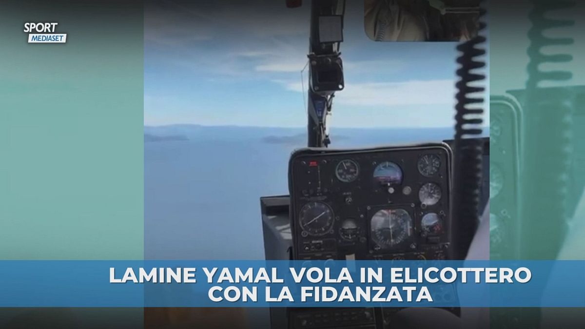 Lamine Yamal: relax in elicottero con la fidanzata