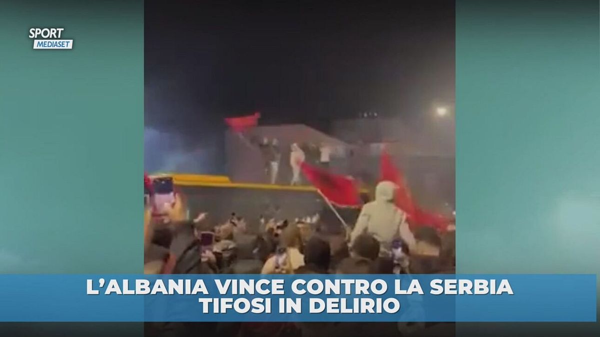 L'Albania vince contro la Serbia. Tifosi in delirio