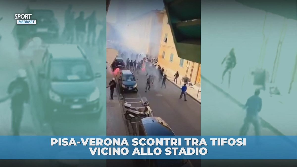 Pisa-Verona: scontri tra tifosi