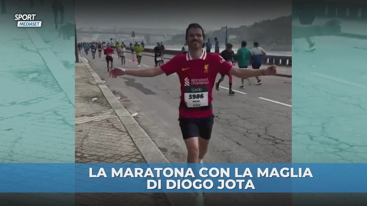L'omaggio a Diogo Jota: l'amico corre la maratona con la sua maglia