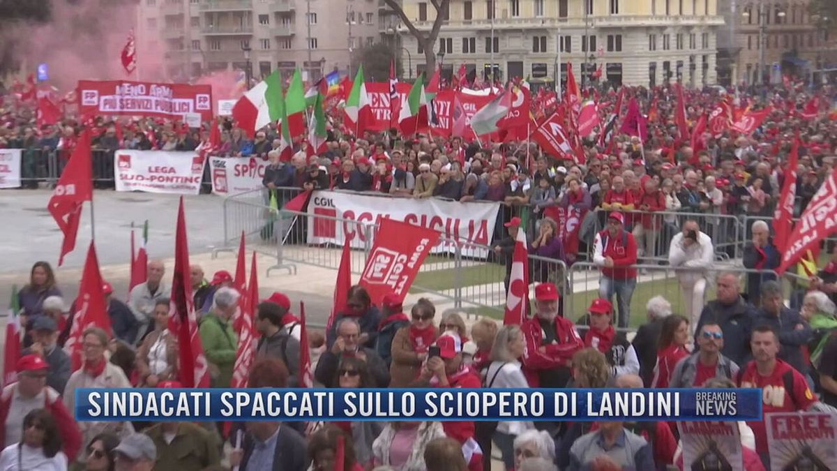 Breaking News delle 21.30 | Sindacati spaccati sullo sciopero di Landini