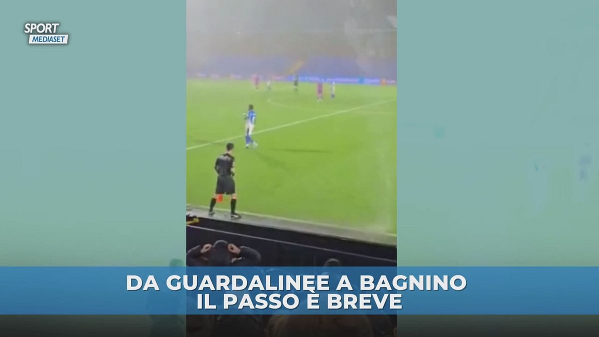 Il guardalinee… con l'ombrello