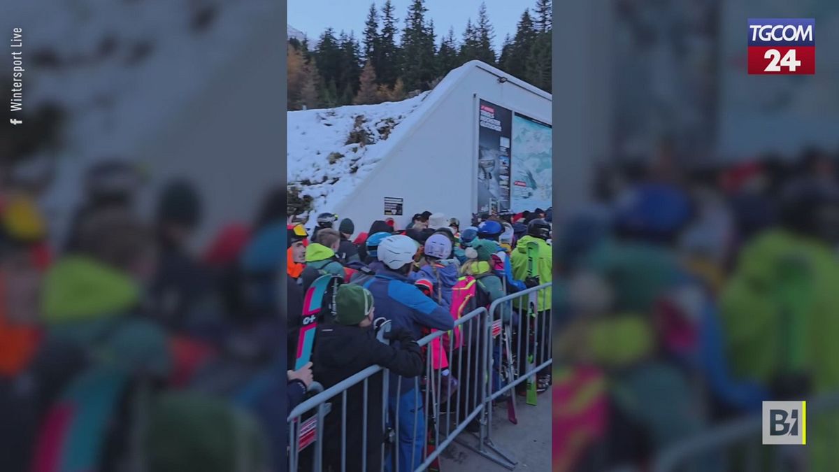 La lunga fila sul ghiacciaio: l'assalto al Pitztal