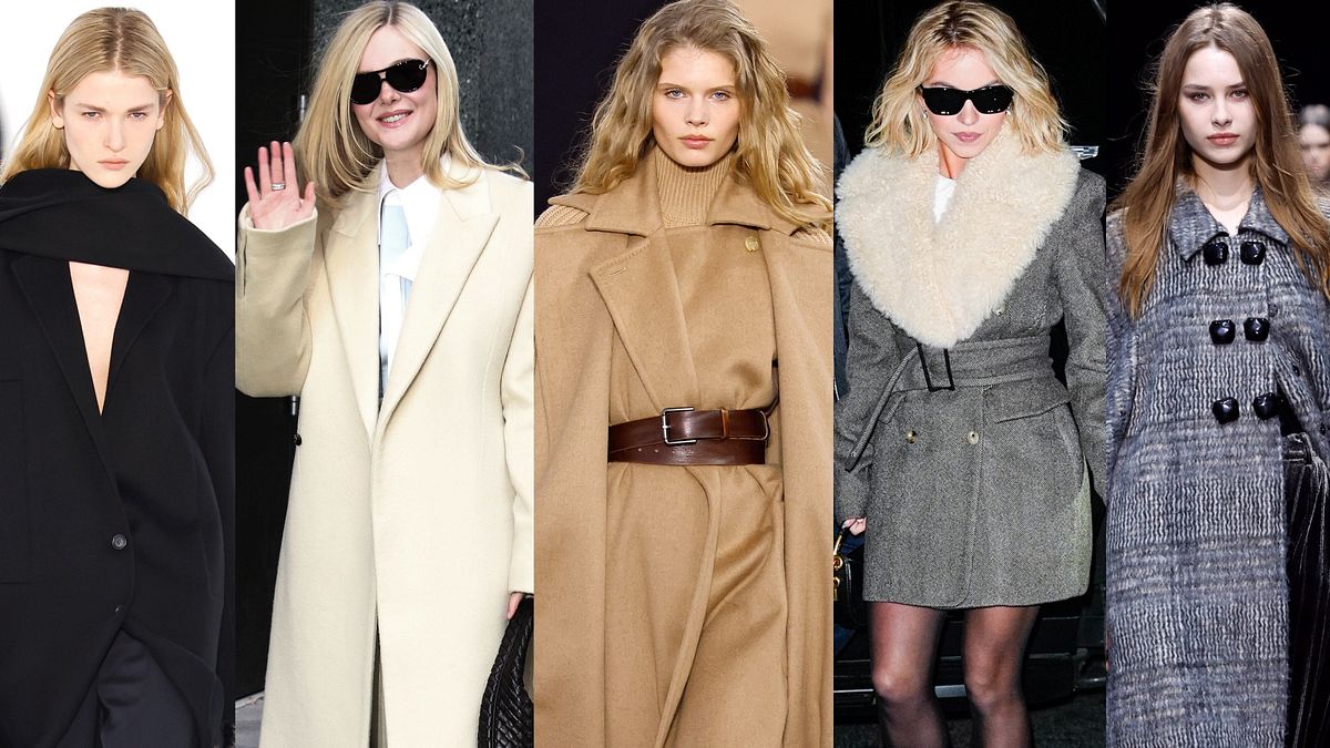 Cappotti di tendenza: alcuni modelli dalle sfilate autunno inverno 2025-2026 e due look di Elle Fanning e Sydney Sweeney