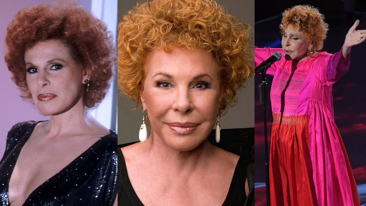 Ornella Vanoni e il suo iconico "signature look" in varie foto d'archivio