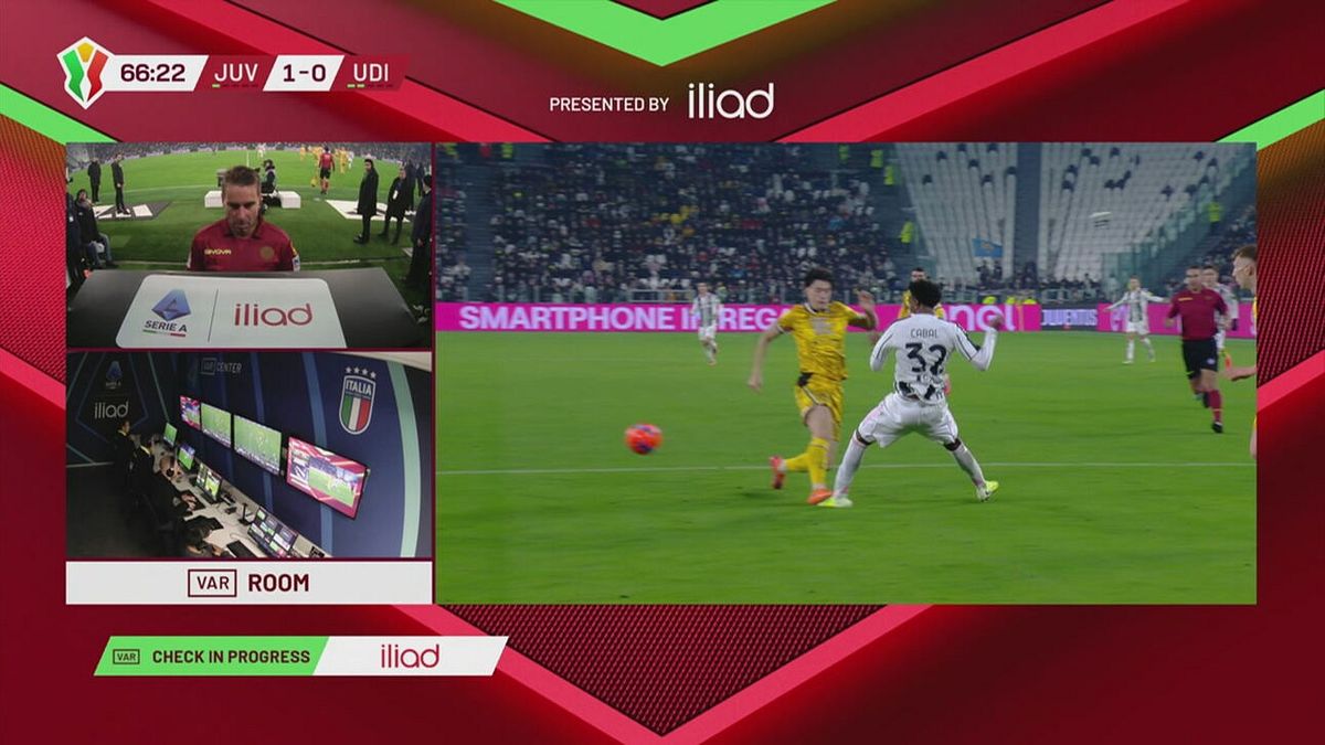 67' | Il Var concede il rigore alla Juventus (Juventus-Udinese 1-0)