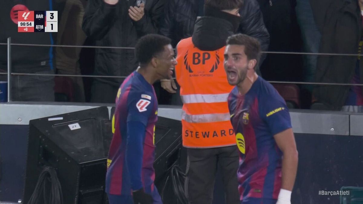 96' | Gol di Ferran Torres (Barcellona-Atletico Madrid 3-1)