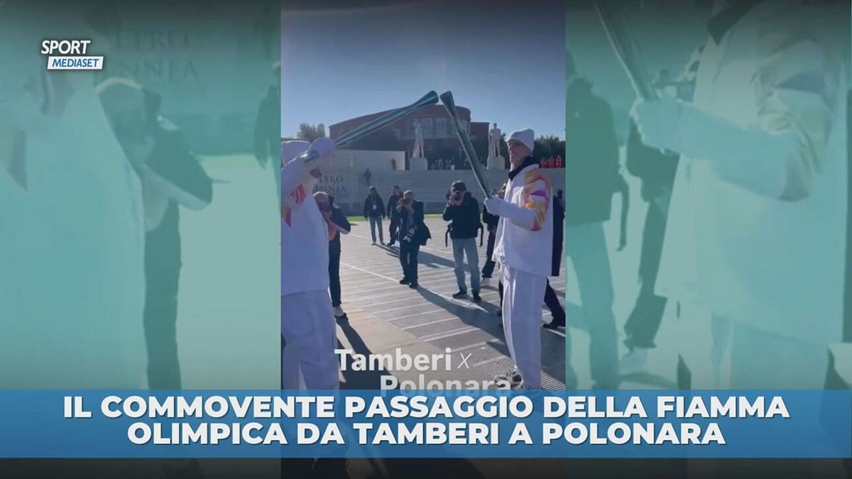 Polonara e la fiamma Olimpica