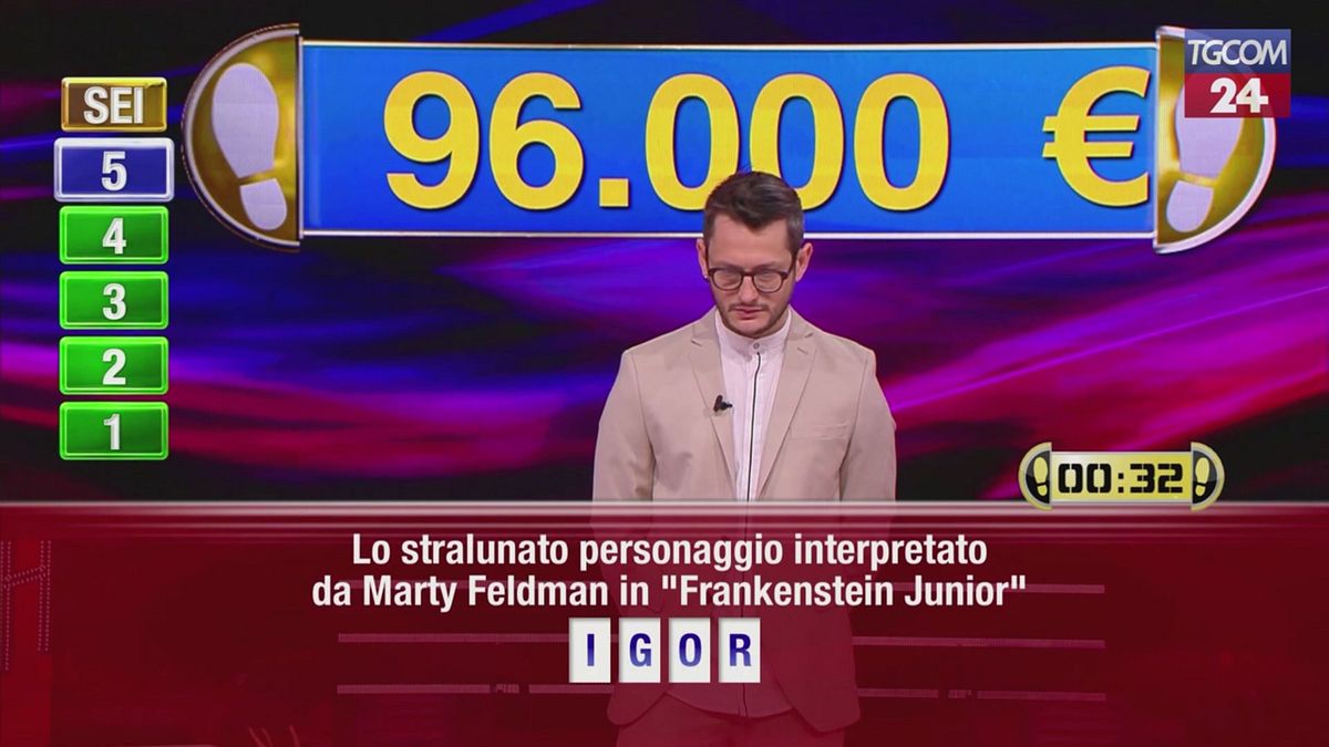 "Caduta Libera", il campione Enrico vince 96 mila euro al gioco finale