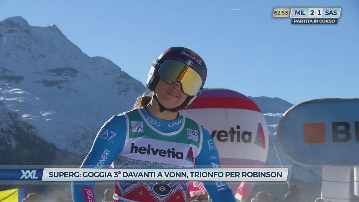 SuperG: Goggia 3° davanti a Vonn, trionfo per Robinson