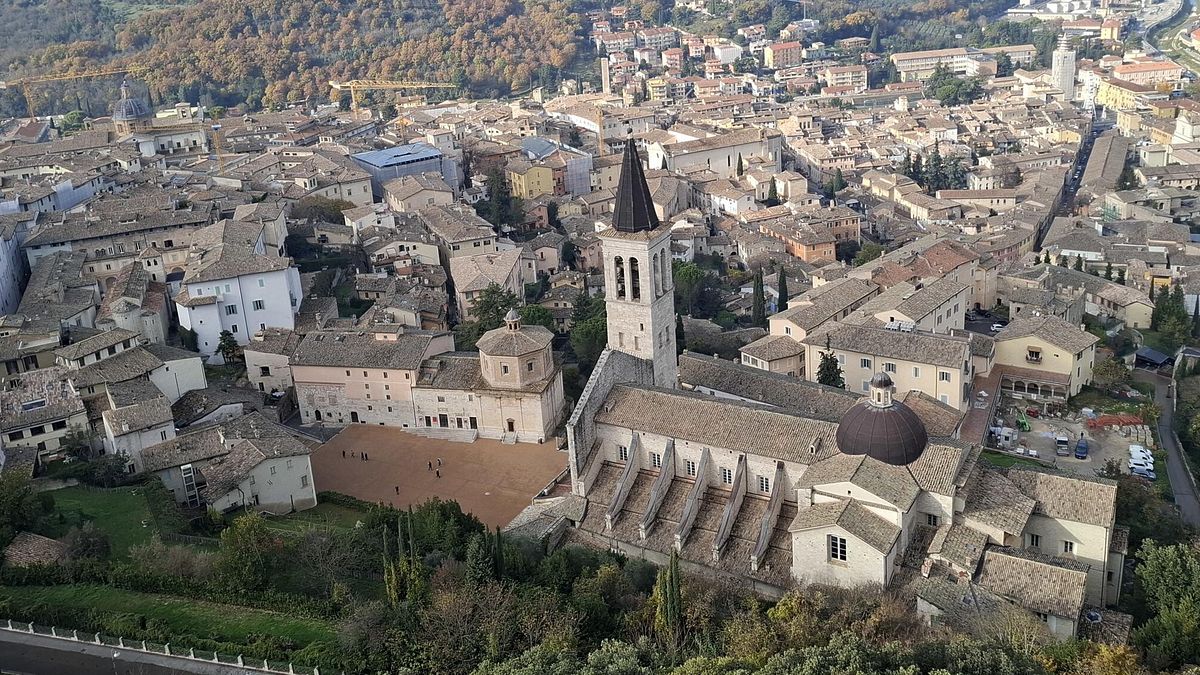 Spoleto: panorama sulla città dalla Fortezza Albornoz