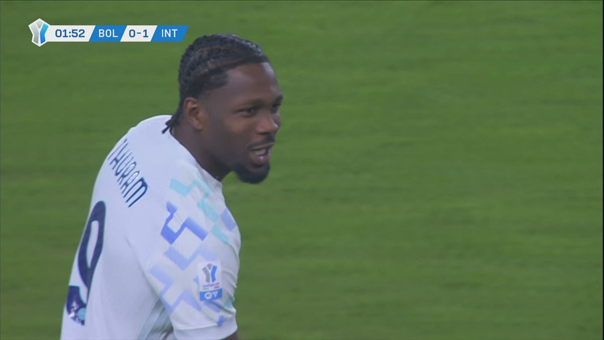 2' | Gol di Thuram (Bologna-Inter 0-1)