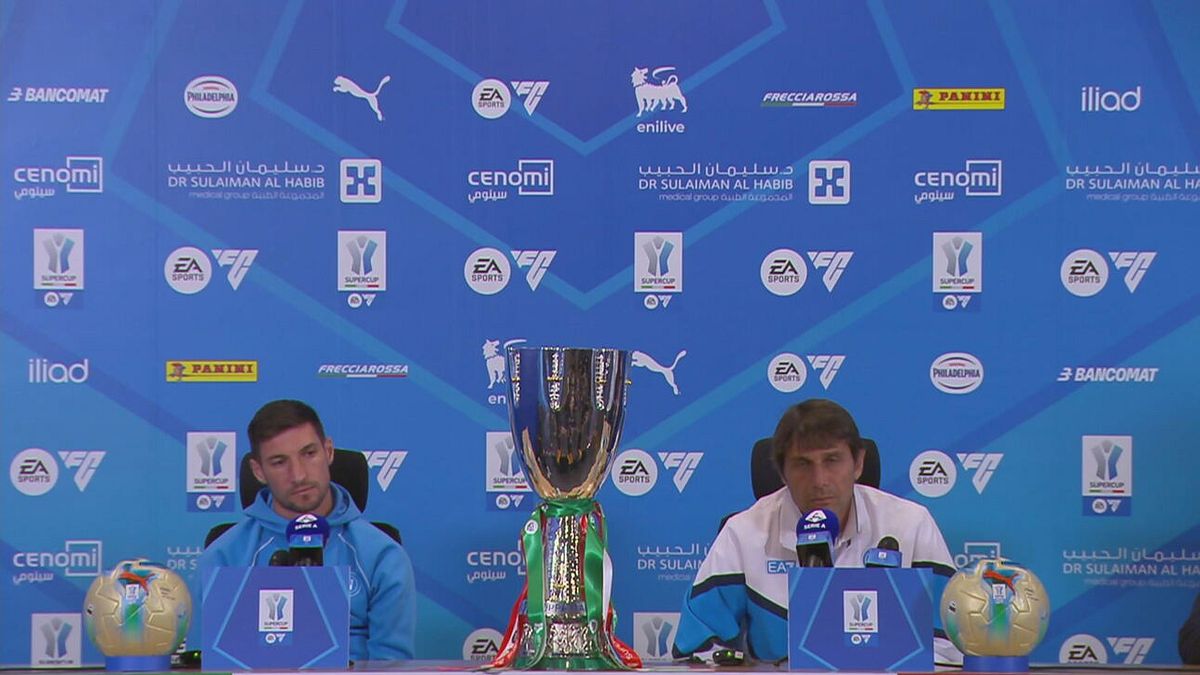 Napoli-Bologna, la conferenza prepartita di Conte e Politano