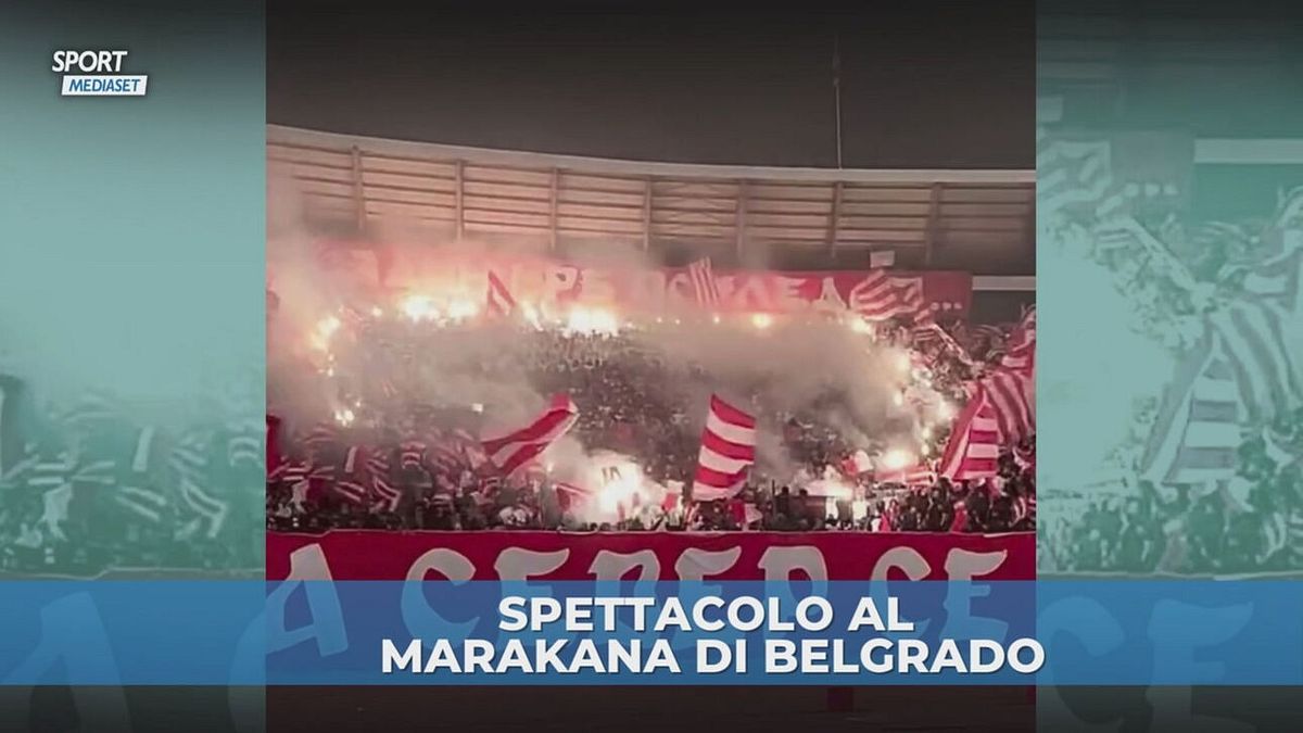 Tifosi della Stella Rossa scatenati: atmosfera incredibile