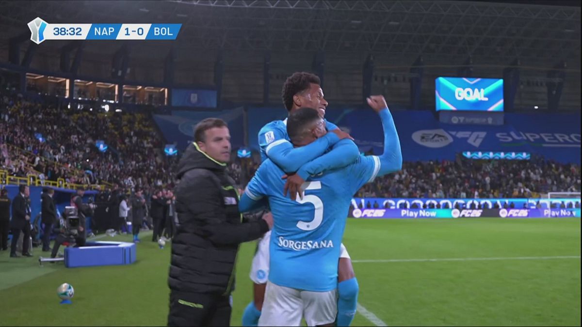 39' | Gol di Neres (Napoli-Bologna 1-0)