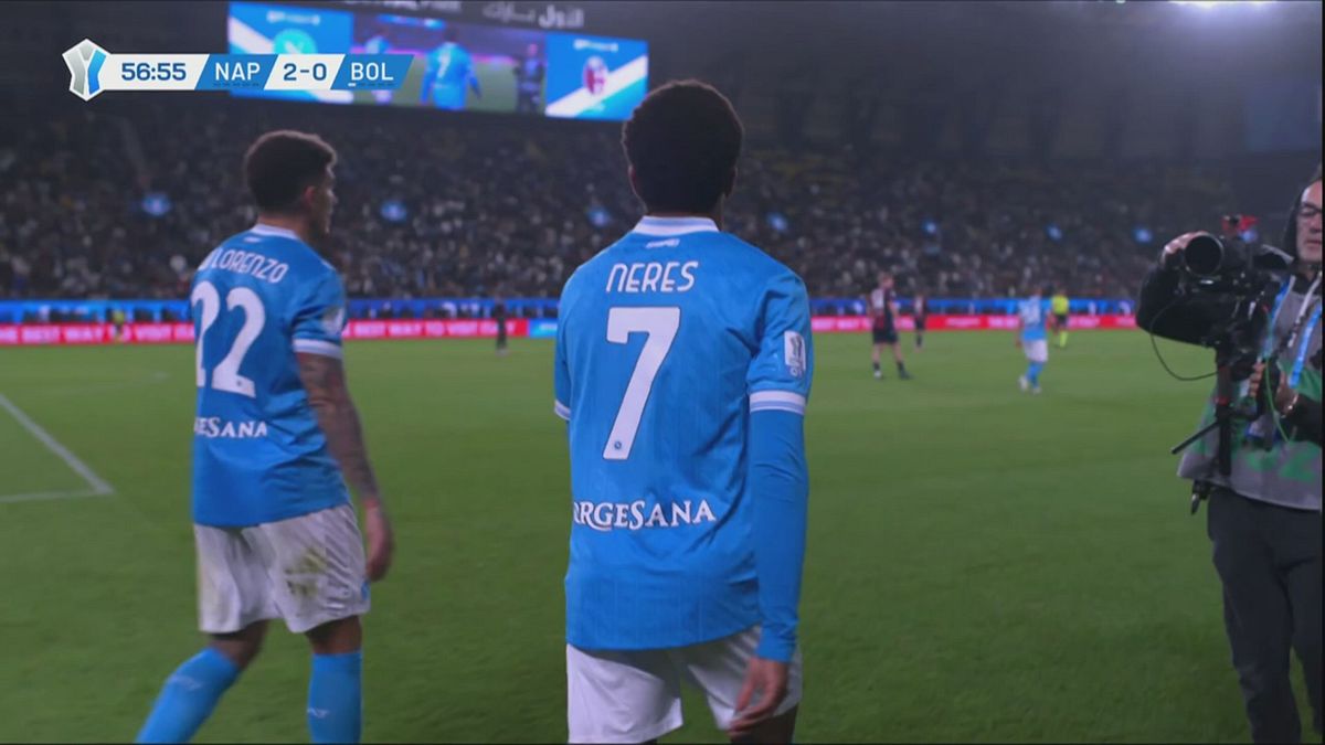 57' | Gol di Neres (Napoli-Bologna 2-0)