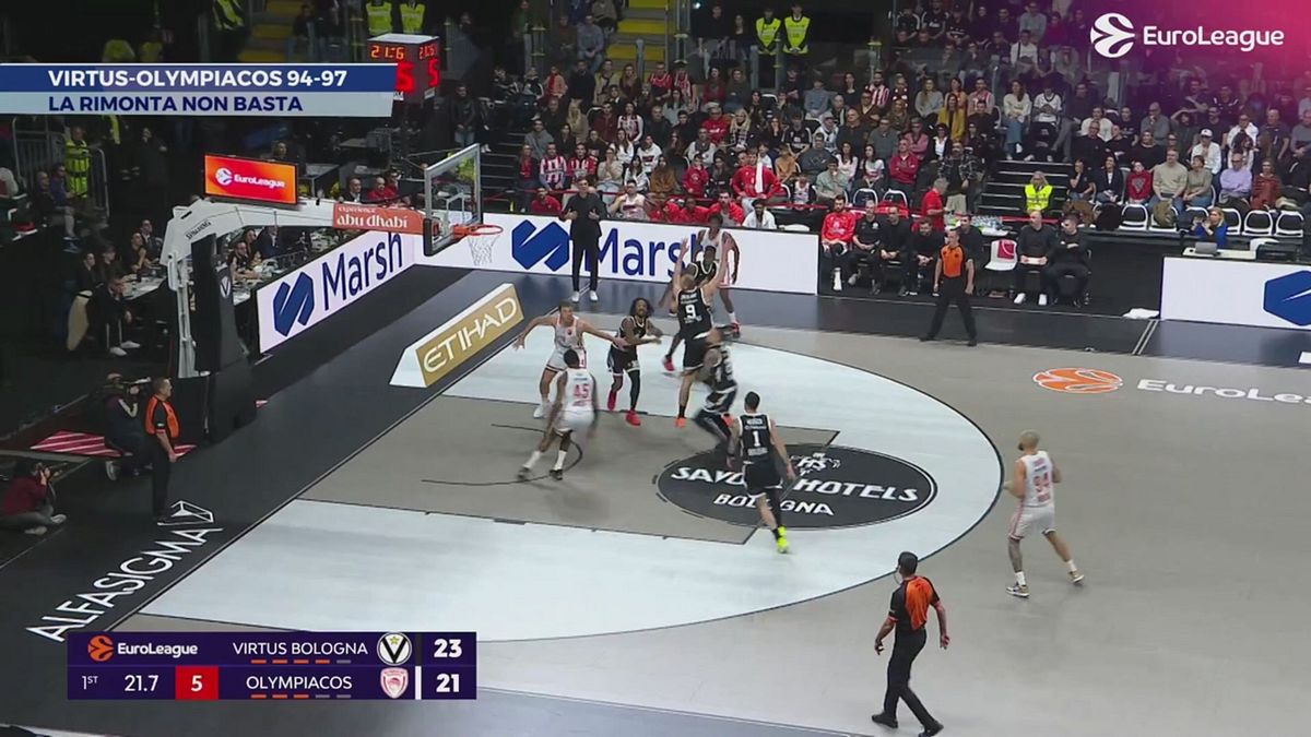 Virtus-Olympiacos 94-97