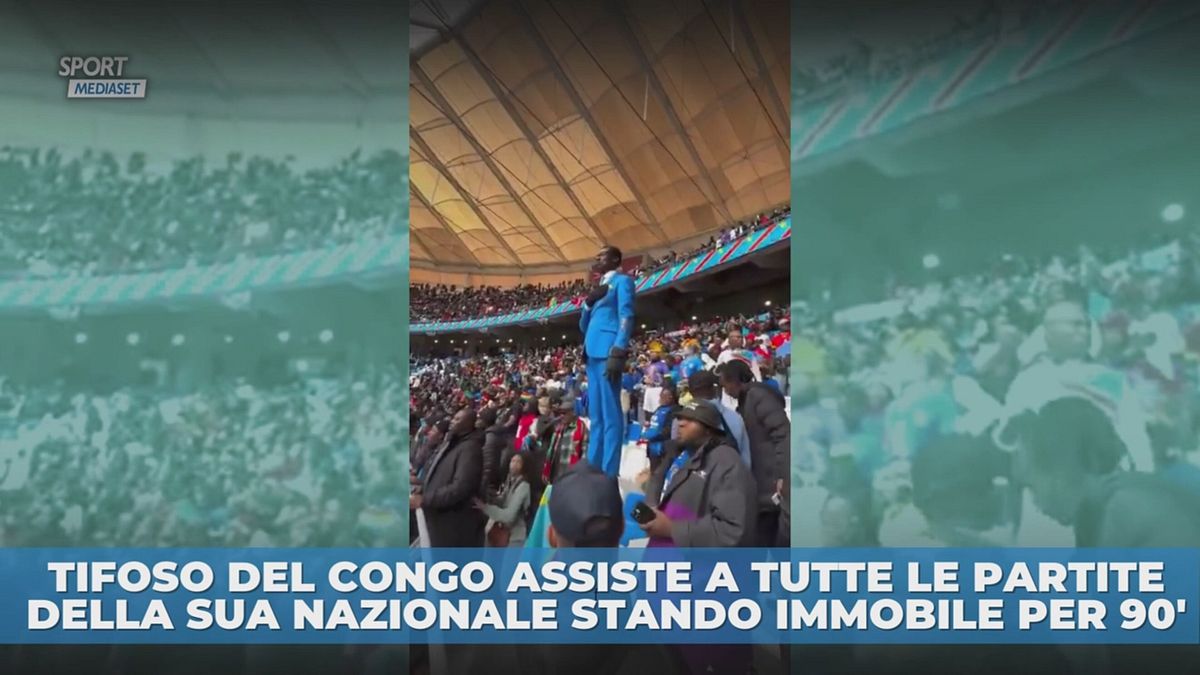 Tifoso del Congo immobile per 90'