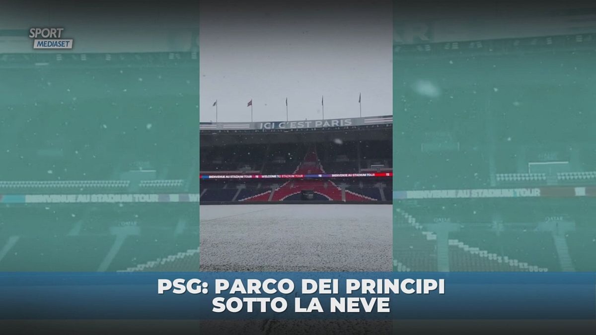 PSG: Parco dei Principi sotto la neve