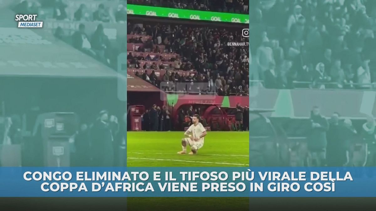 Congo eliminato e il tifoso "statua" viene sbeffeggiato