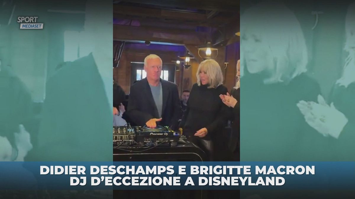 Deschamps e Brigitte Macron in versione DJ