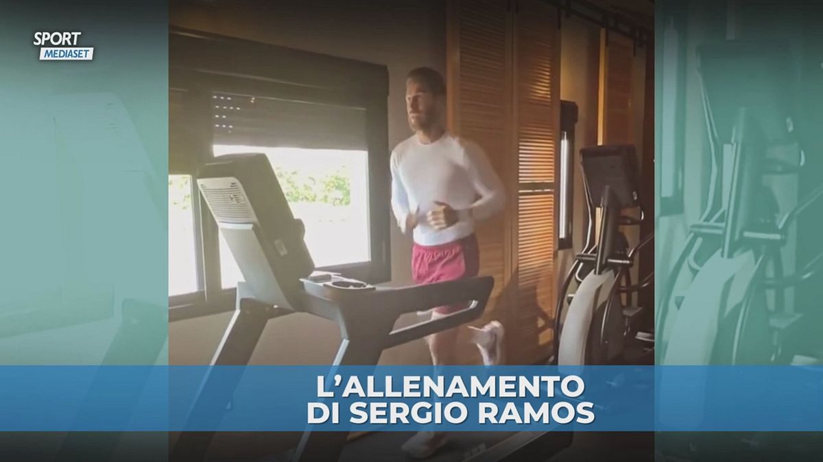 Sergio Ramos: ogni giorno è buon per allenarsi sul tapis roulant