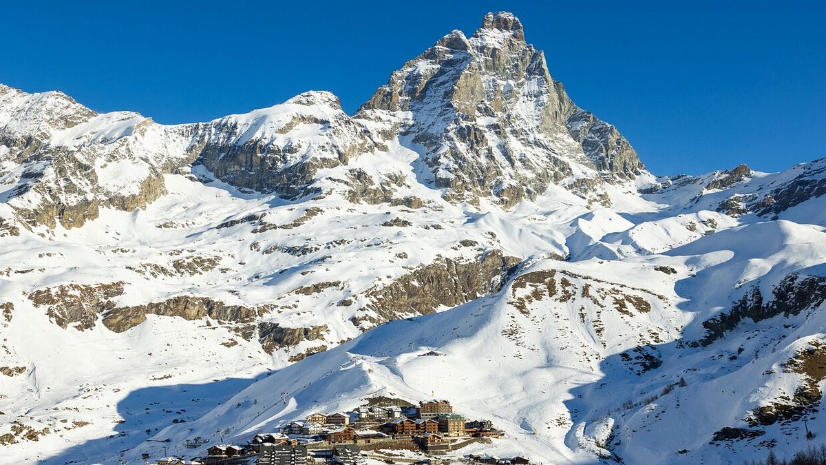 Il panorama di Breuil-Cervinia, con il maestoso Cervino sullo sfondo
