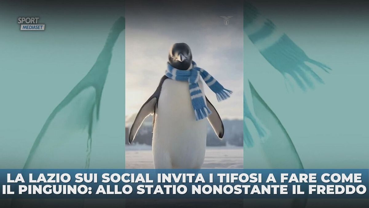 La Lazio e il video col pinguino