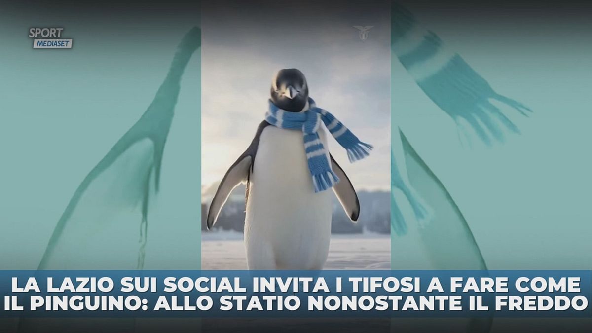 La Lazio e il video col pinguino